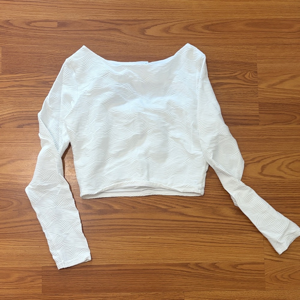 CALIA by Carrie Underwood White Textured Crop Top